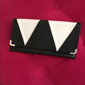 Black and white clutch